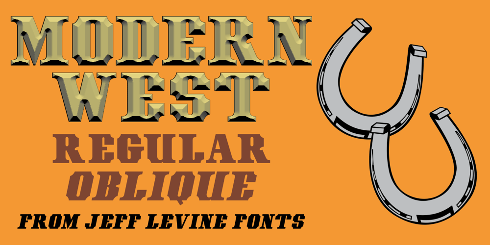 Modern West JNL font