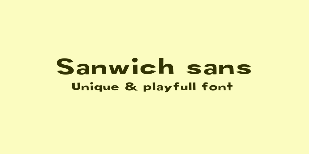 Sandwich sans font