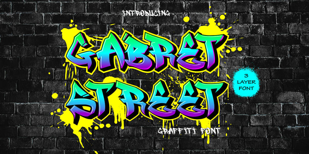 Gabret Street Layered font