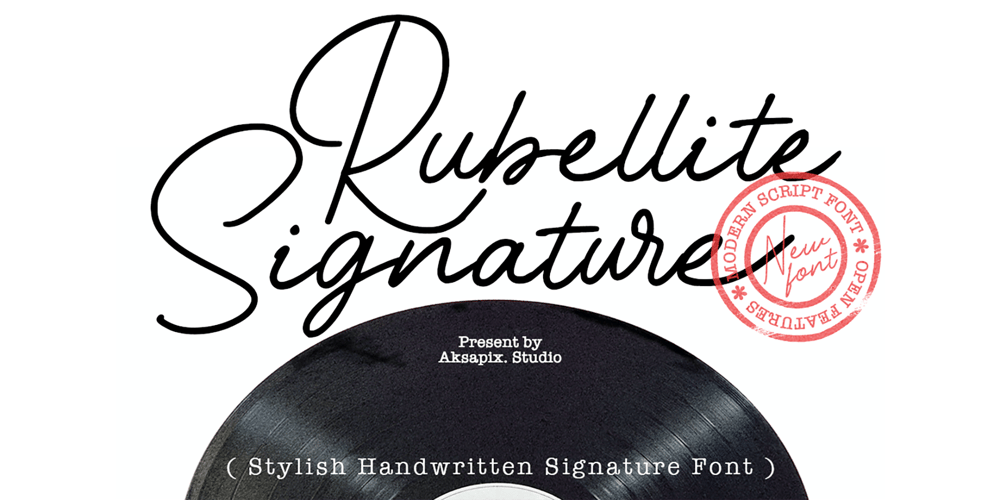 Rubellite Signature font