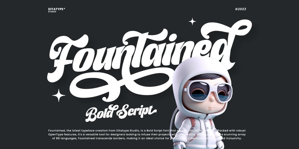 Fountained font