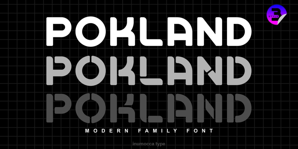 Pokland font