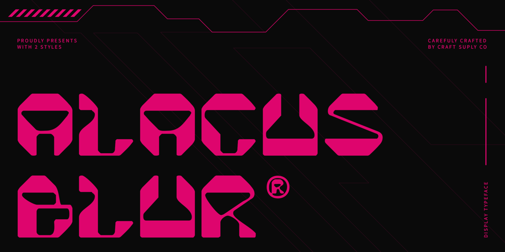 Alacus Blur font