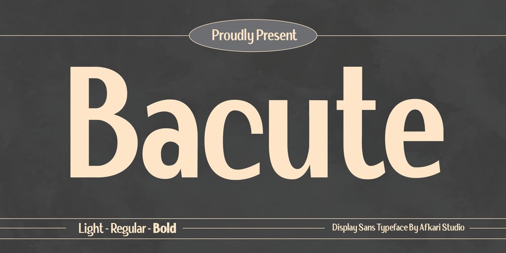 Bacute font