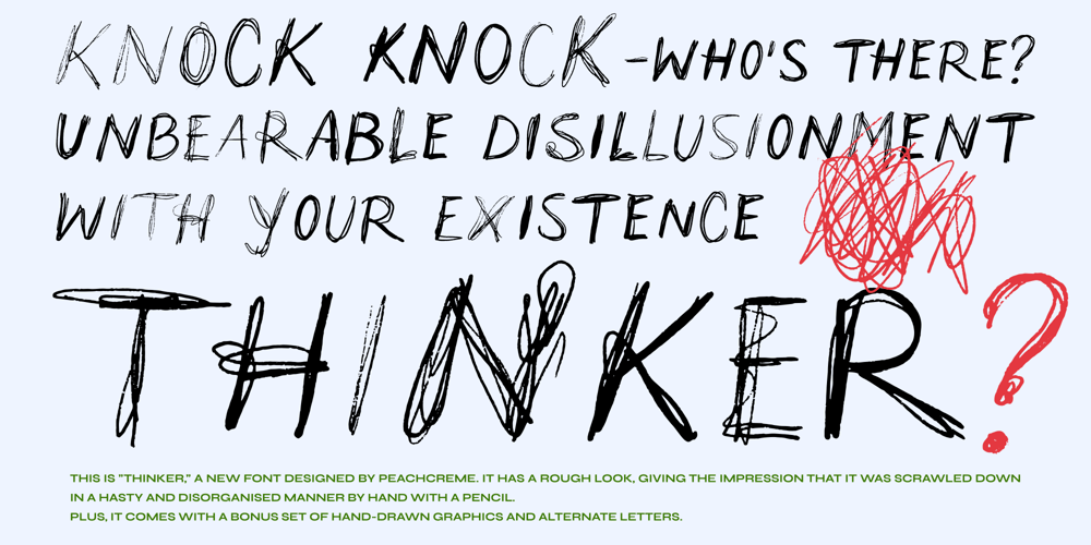 Thinker Peachcreme font