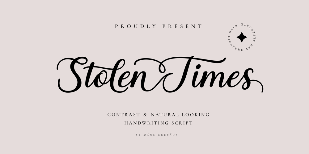 Stolen Times font