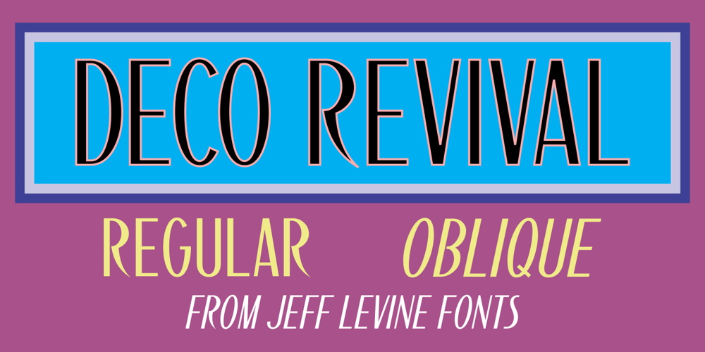 Deco Revival JNL font