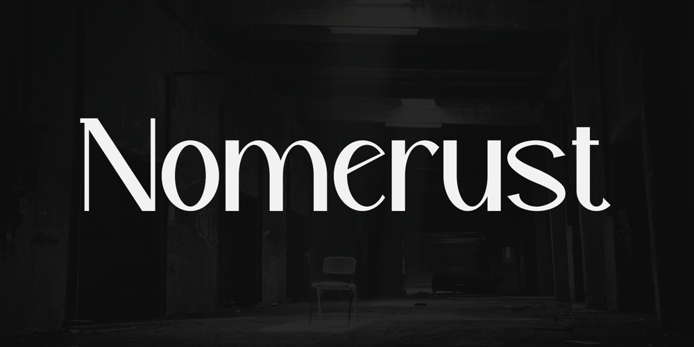 Nomerust font