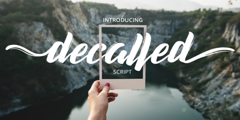 Decalled script font