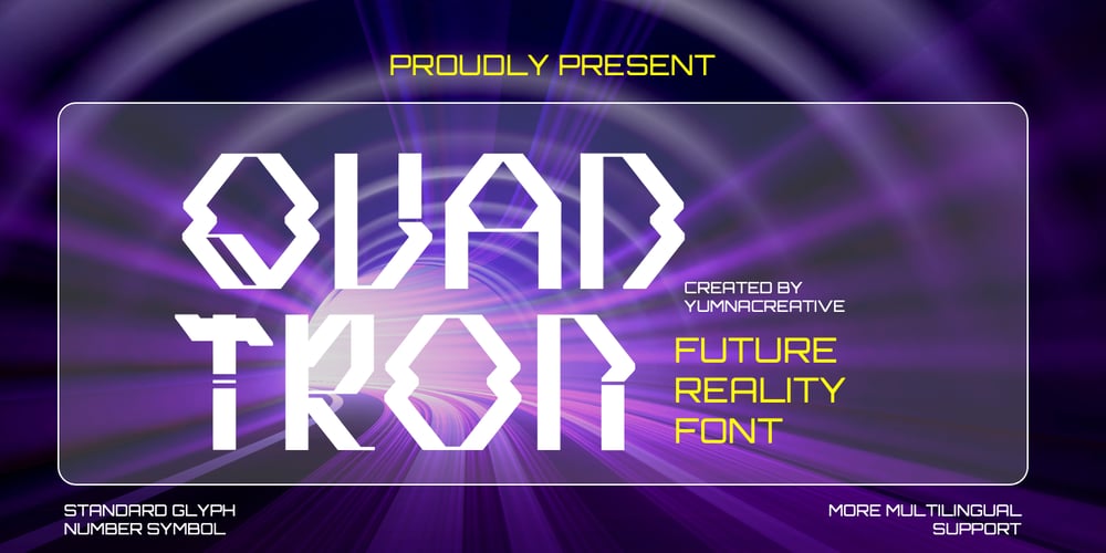 Quadtron font
