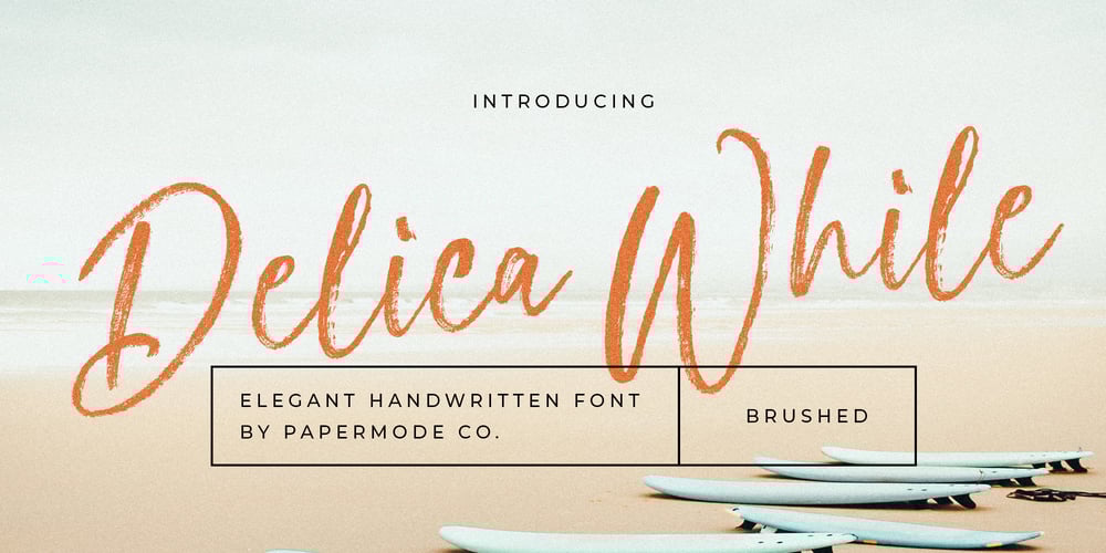Delica While font