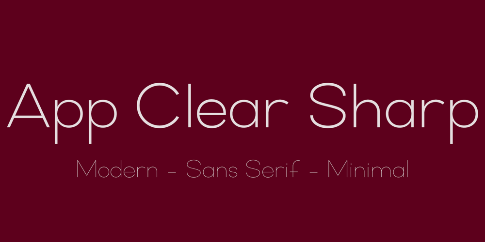 App Clear Sharp font