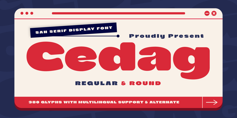 Cedag font