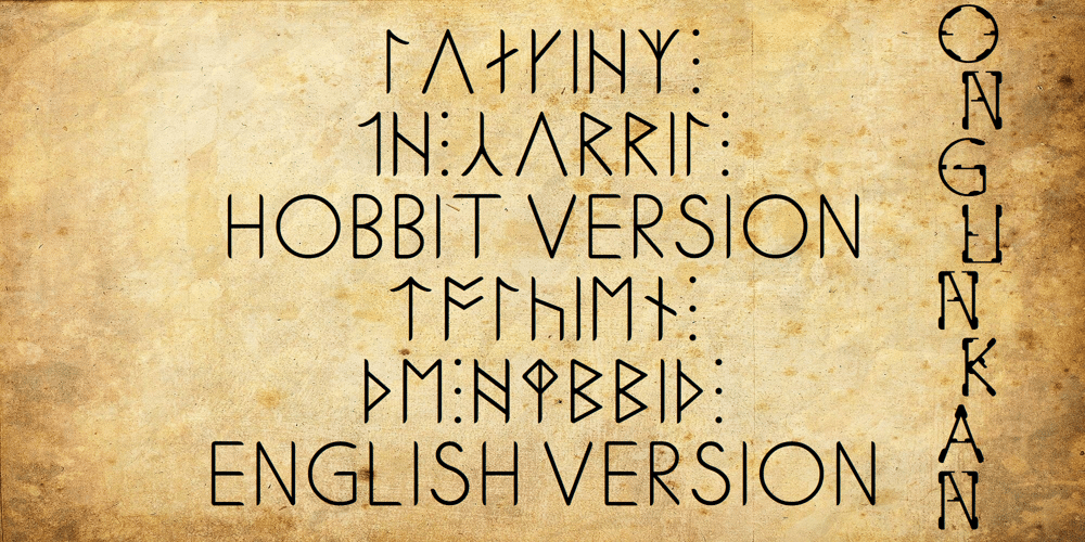Ongunkan Tolkien English Runic font