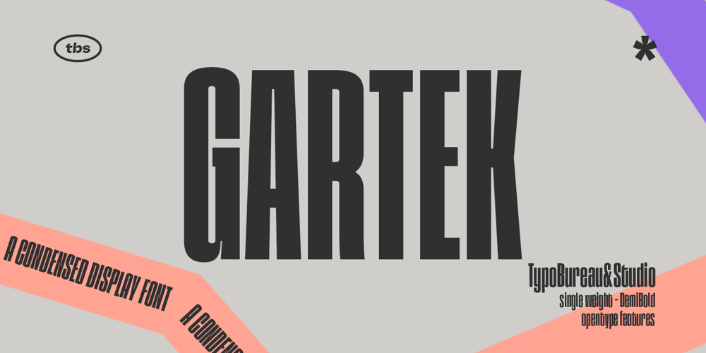 TBS Gartek Condensed font