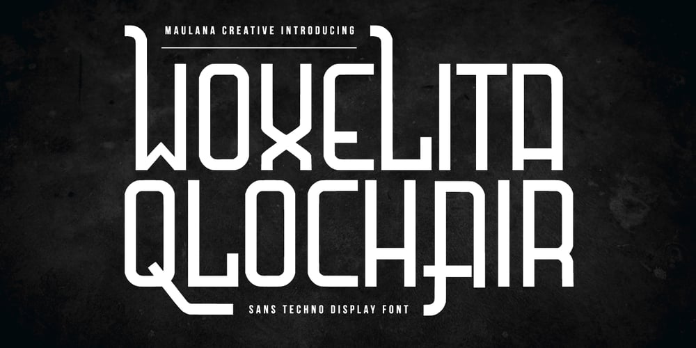 Woxelita Qlochair font