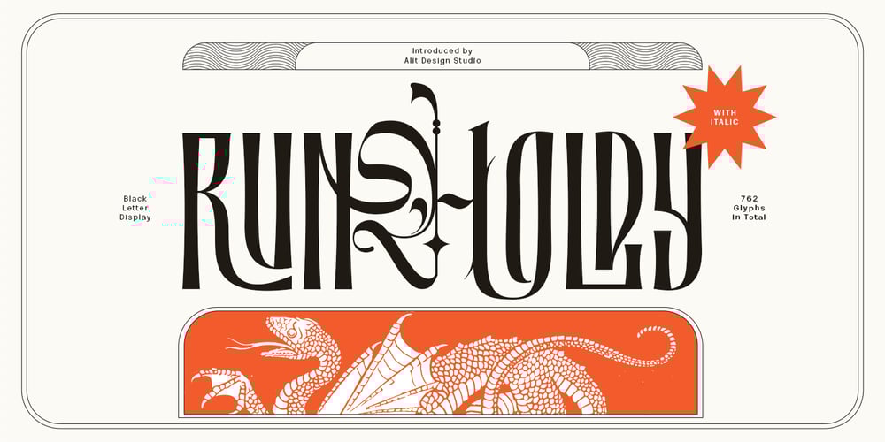 Runholdy font