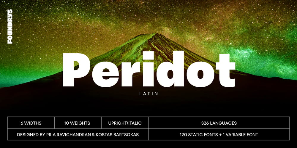 Peridot Latin font