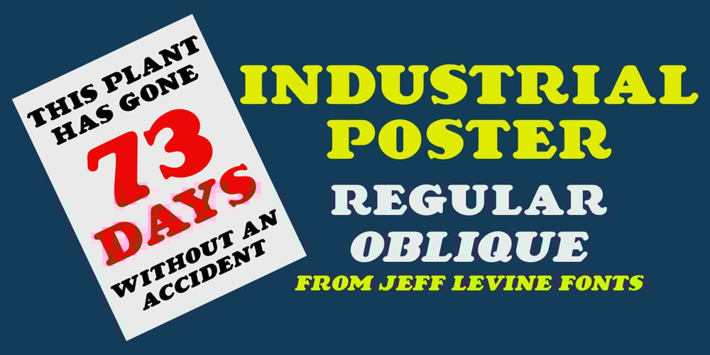 Industrial Poster JNL font