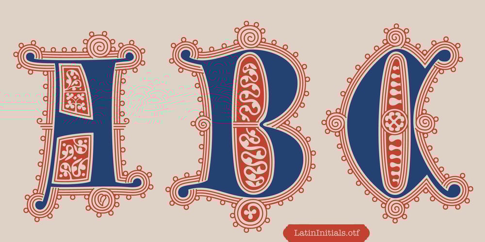 Latin Initials font