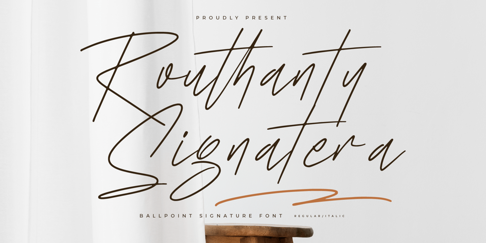 Routhanty Signatera font