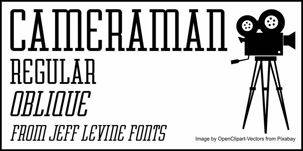 Cameraman JNL font