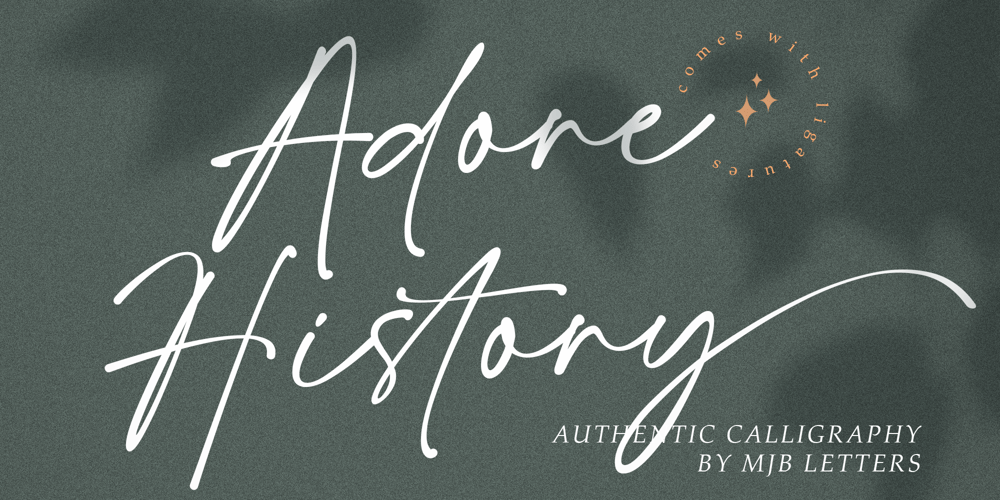 Adore History font