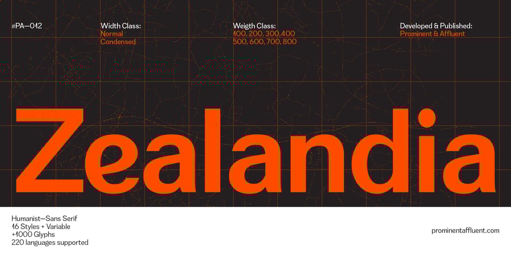 Zealandia font