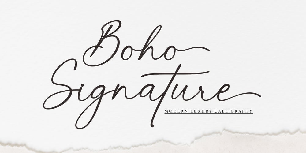Boho Signature font