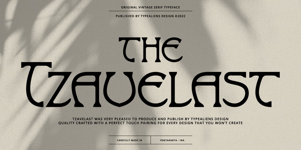Tzavelast font