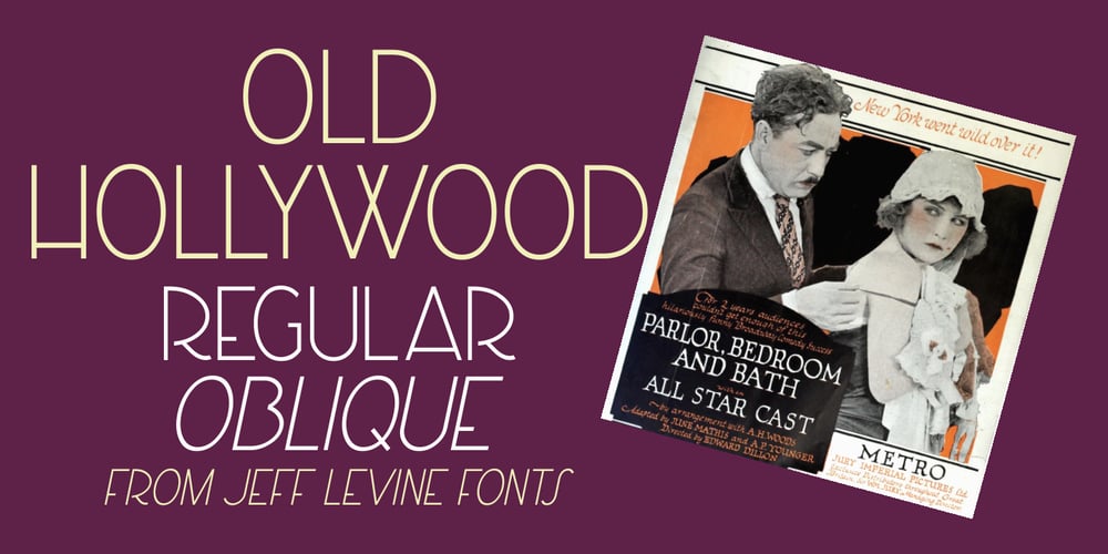 Old Hollywood JNL font