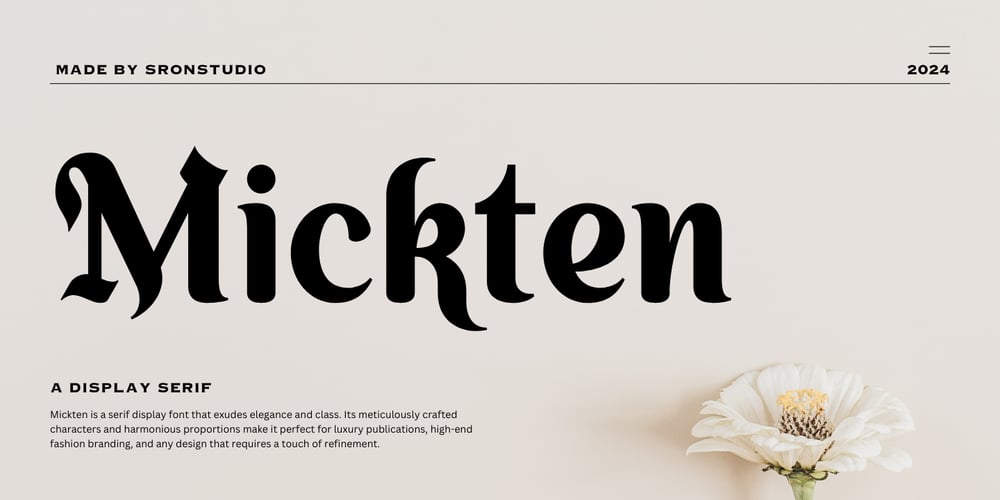 Mickten font