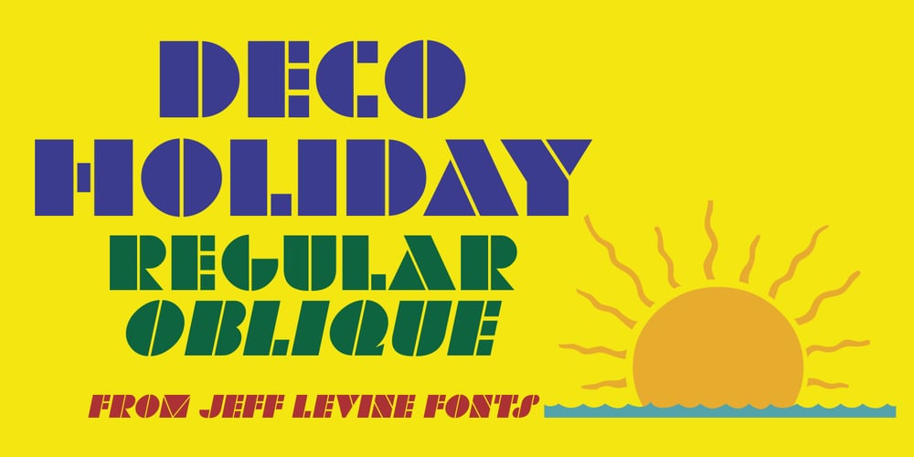 Deco Holiday JNL font
