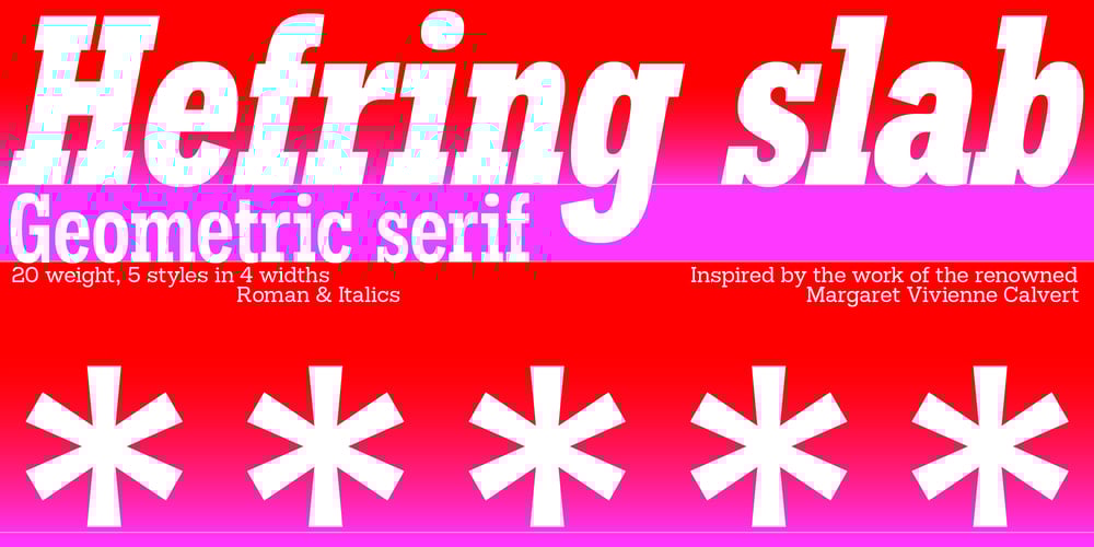Hefring Slab font