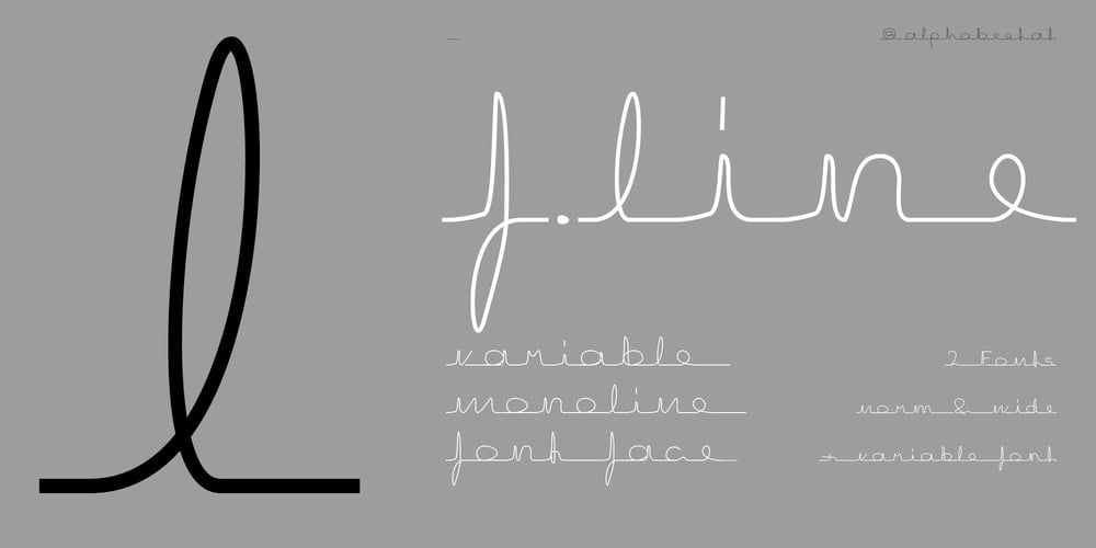 F line font