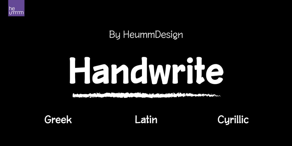 HU Handwrite font