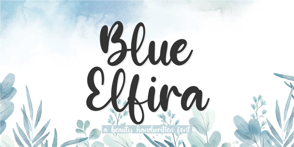 Blue Elfira font