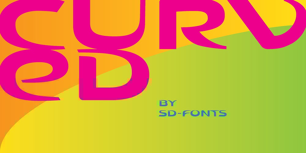 Curved font