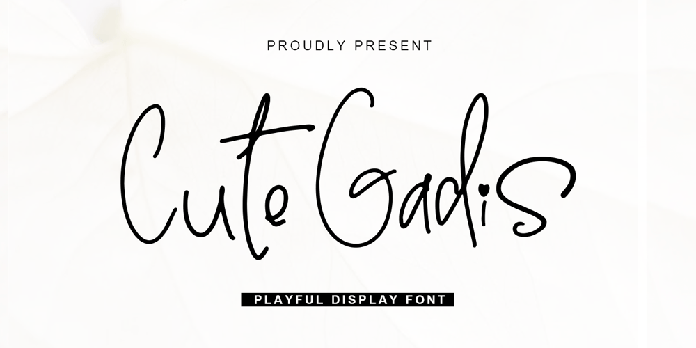 Cute Gadis font