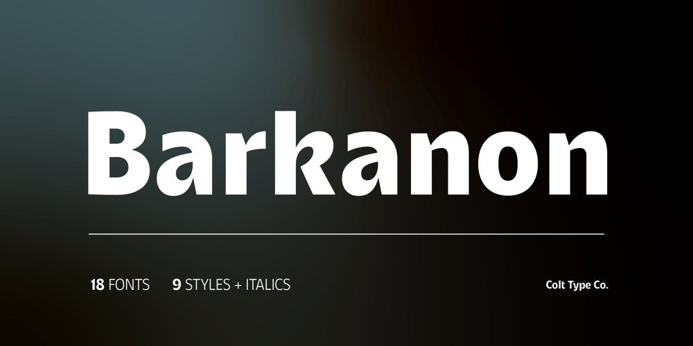 Barkanon font