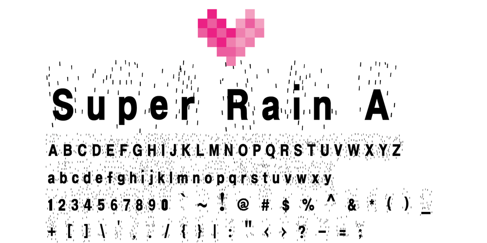 Super Rain A font