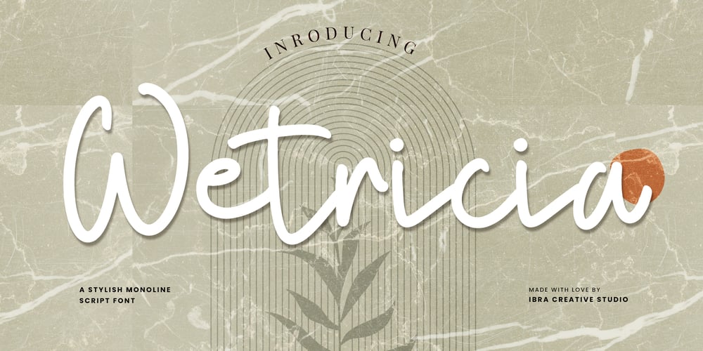 Wetricia font