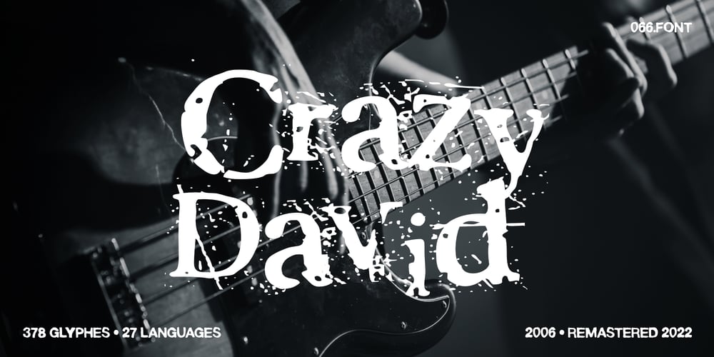 Crazy David No 2 font