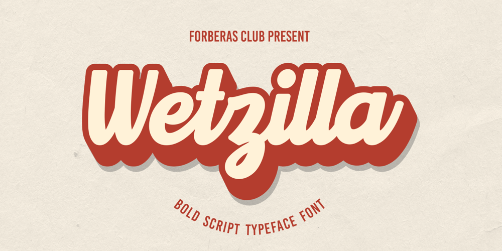 Wetzilla font