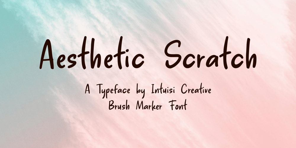 Aesthetic Scratch font