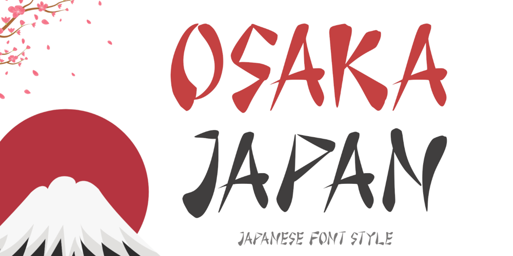 Osaka Japan font