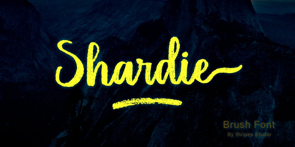 Shardie Brush font