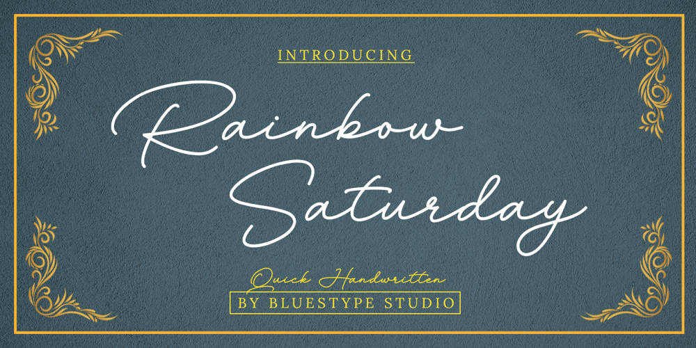 Rainbow Saturday font