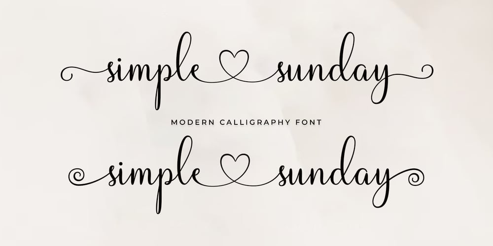 Simple Sunday font