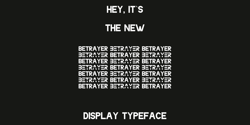 Betrayer font